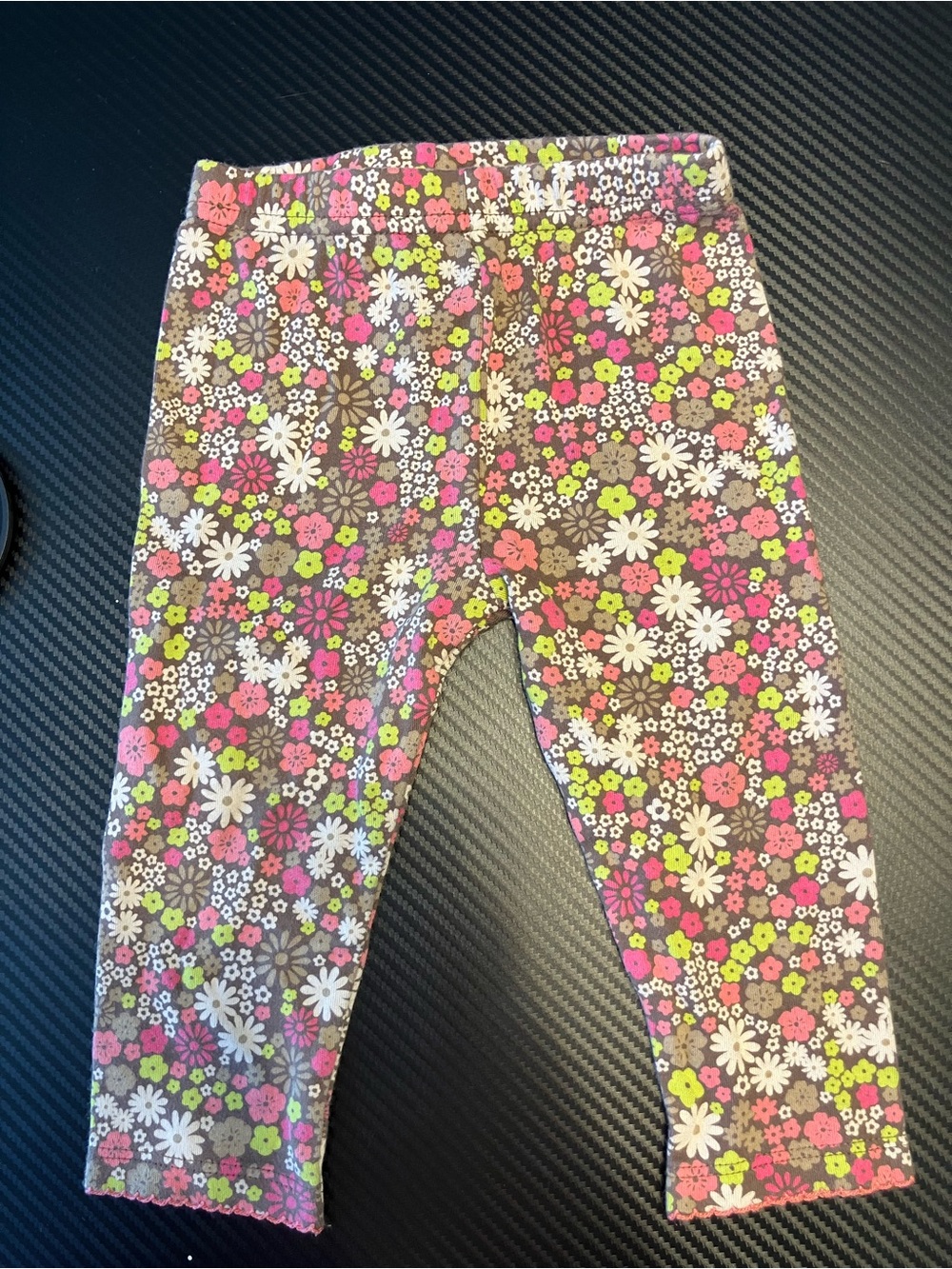Carter's Floral Print Girls' Leggings - Pink, Green, White, Brown